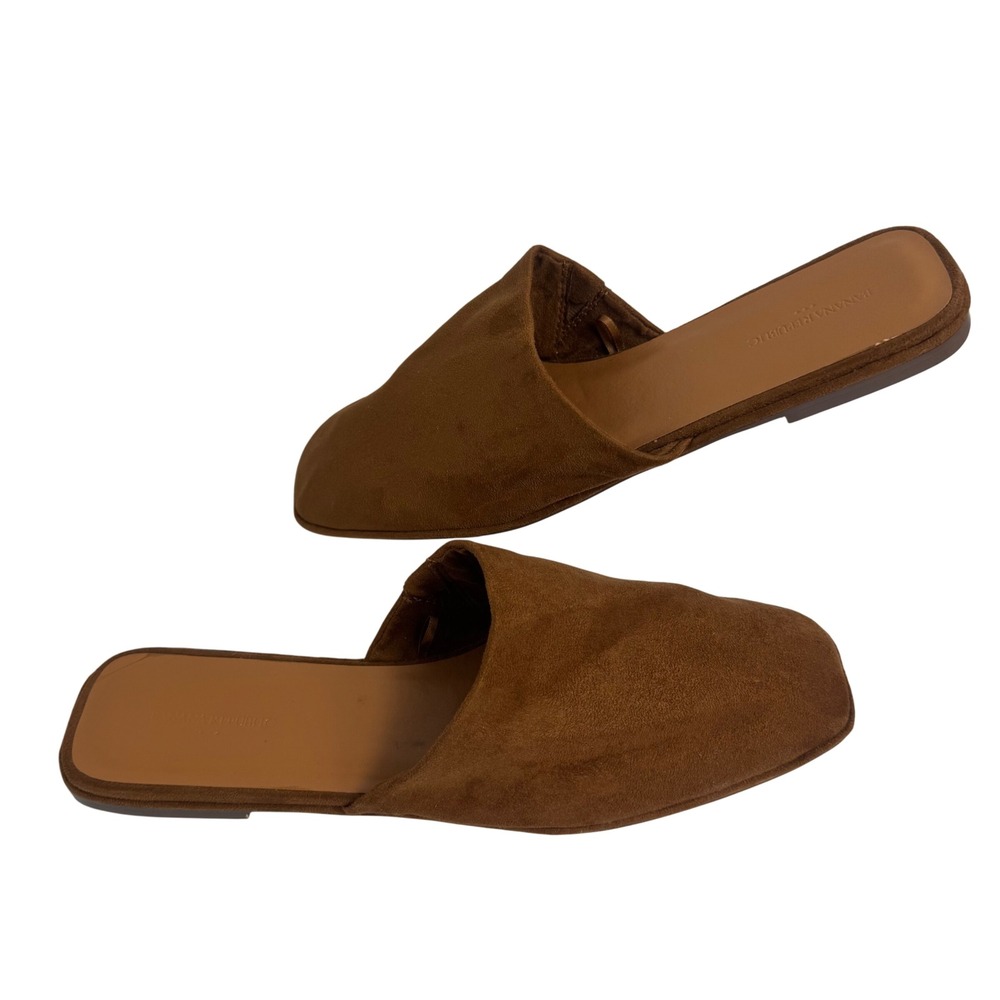 Banana Republic Brown Suede Slide Mules